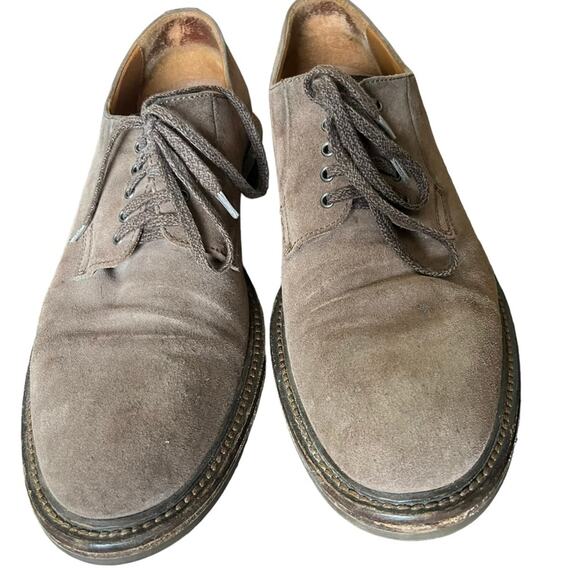 Aquatalia Men\'s Suede Leather Oxford Derby Taupe Brown Dress Shoes Size 11 main image 11